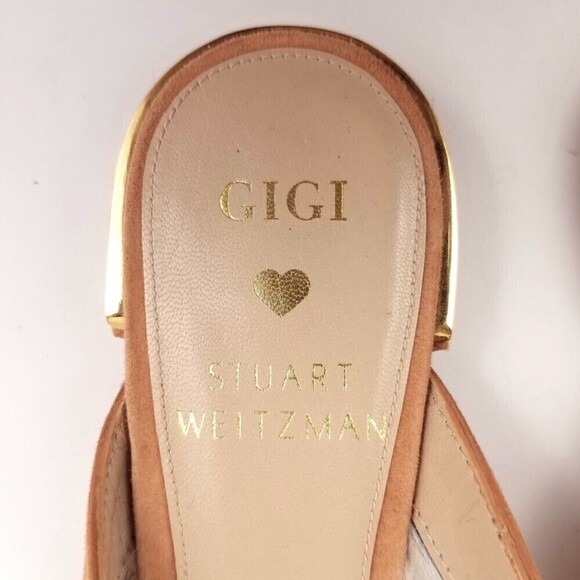 Stuart Weitzman EYELOVEMORE Evil Eye Suede Leather Mules Pointed Toe Slip On 36 - Picture 8 of 12